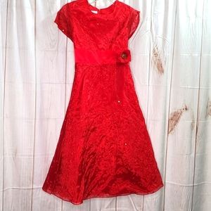 Elegant Red Kids Dress